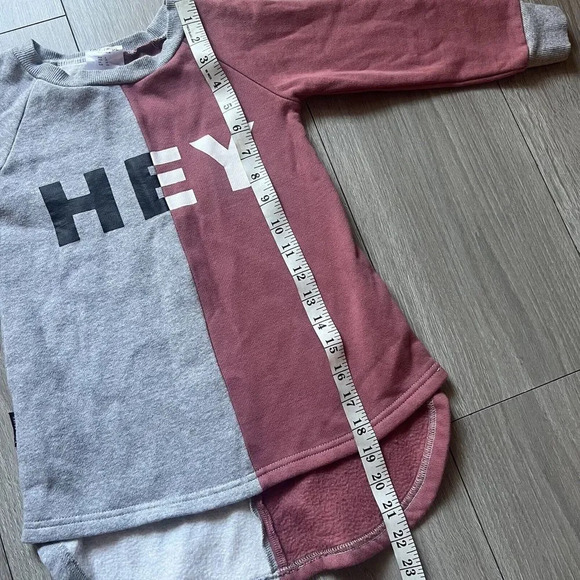 Tiny Tribe Girls Hey Segment Dip Back Tunic Size 4T Oversized/ Sweater/ Dress - Picture 7 of 8